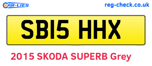 SB15HHX are the vehicle registration plates.