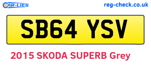 SB64YSV are the vehicle registration plates.