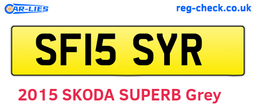 SF15SYR are the vehicle registration plates.