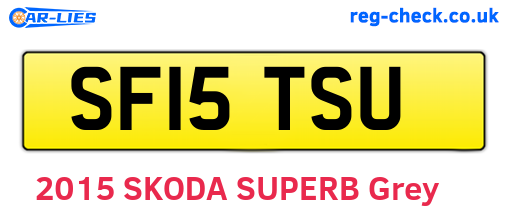 SF15TSU are the vehicle registration plates.