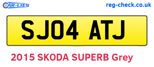SJ04ATJ are the vehicle registration plates.