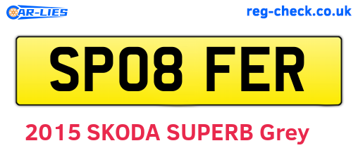 SP08FER are the vehicle registration plates.