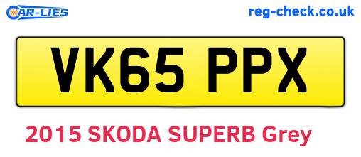 VK65PPX are the vehicle registration plates.