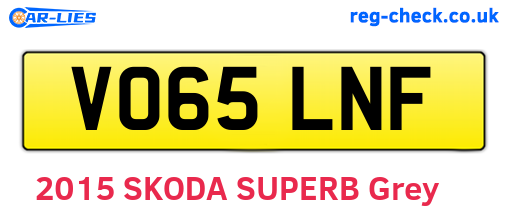 VO65LNF are the vehicle registration plates.