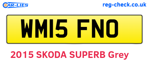WM15FNO are the vehicle registration plates.