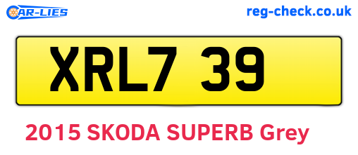 XRL739 are the vehicle registration plates.