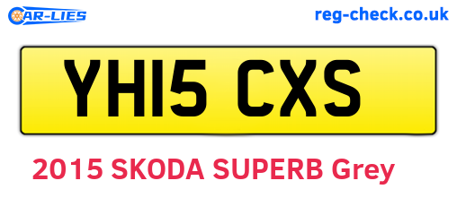 YH15CXS are the vehicle registration plates.