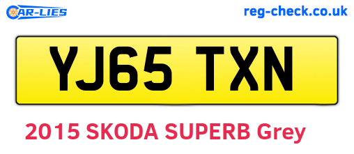 YJ65TXN are the vehicle registration plates.