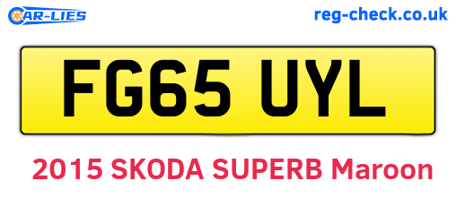 FG65UYL are the vehicle registration plates.