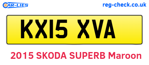KX15XVA are the vehicle registration plates.