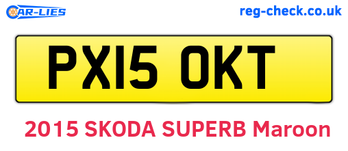 PX15OKT are the vehicle registration plates.