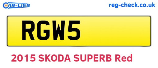 RGW5 are the vehicle registration plates.