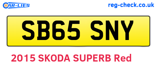 SB65SNY are the vehicle registration plates.