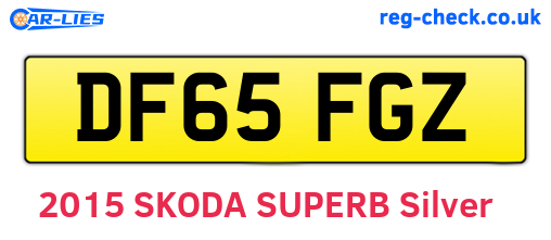 DF65FGZ are the vehicle registration plates.