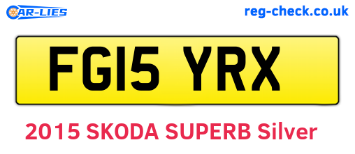 FG15YRX are the vehicle registration plates.