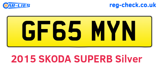 GF65MYN are the vehicle registration plates.