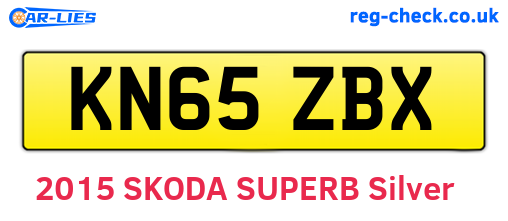 KN65ZBX are the vehicle registration plates.