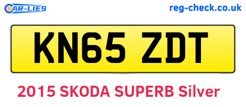 KN65ZDT are the vehicle registration plates.
