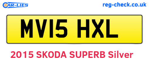 MV15HXL are the vehicle registration plates.