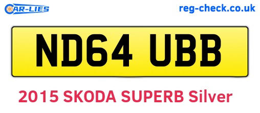 ND64UBB are the vehicle registration plates.
