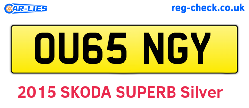 OU65NGY are the vehicle registration plates.