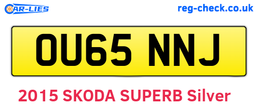 OU65NNJ are the vehicle registration plates.