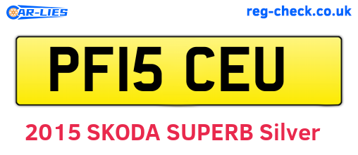 PF15CEU are the vehicle registration plates.
