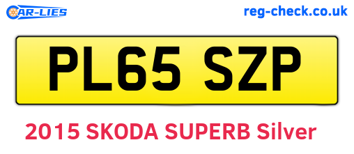 PL65SZP are the vehicle registration plates.