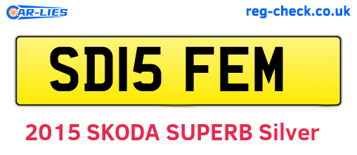 SD15FEM are the vehicle registration plates.