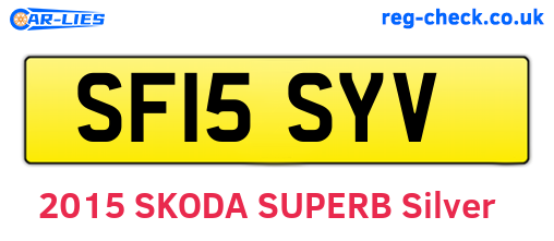 SF15SYV are the vehicle registration plates.