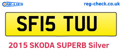 SF15TUU are the vehicle registration plates.