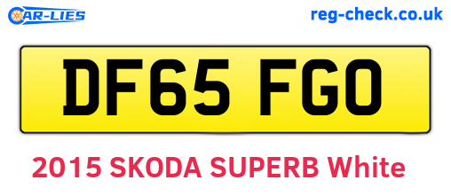 DF65FGO are the vehicle registration plates.