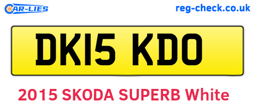 DK15KDO are the vehicle registration plates.