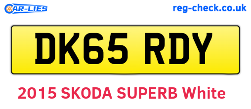 DK65RDY are the vehicle registration plates.