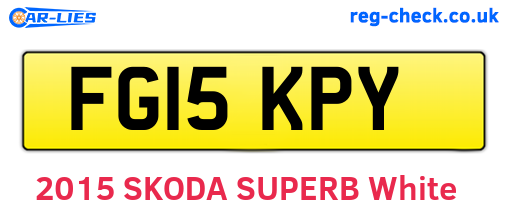 FG15KPY are the vehicle registration plates.