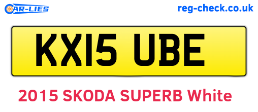 KX15UBE are the vehicle registration plates.