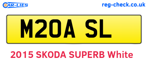 M20ASL are the vehicle registration plates.