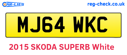MJ64WKC are the vehicle registration plates.
