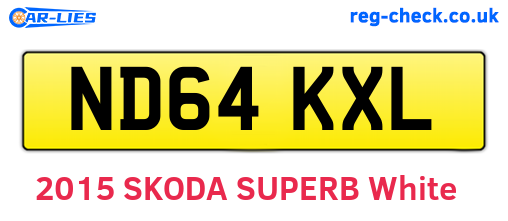 ND64KXL are the vehicle registration plates.