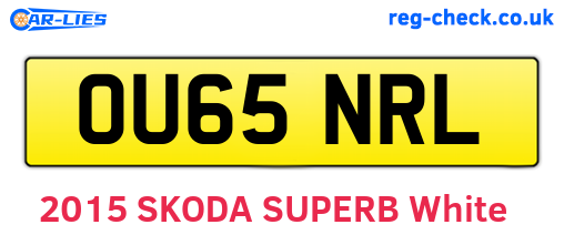 OU65NRL are the vehicle registration plates.