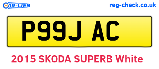 P99JAC are the vehicle registration plates.