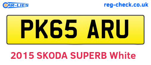 PK65ARU are the vehicle registration plates.