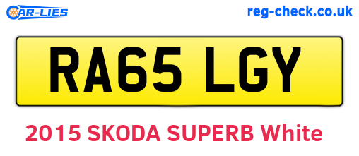 RA65LGY are the vehicle registration plates.