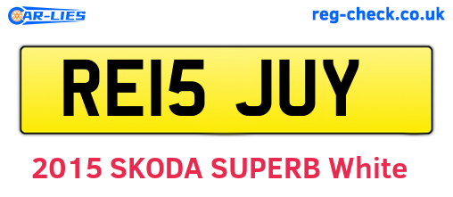 RE15JUY are the vehicle registration plates.