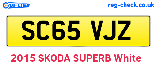 SC65VJZ are the vehicle registration plates.
