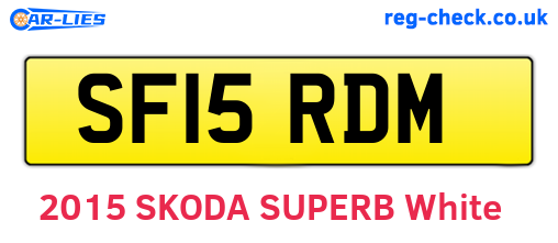 SF15RDM are the vehicle registration plates.