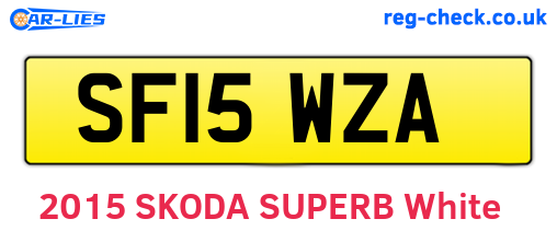 SF15WZA are the vehicle registration plates.