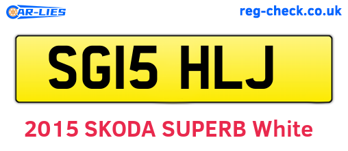SG15HLJ are the vehicle registration plates.