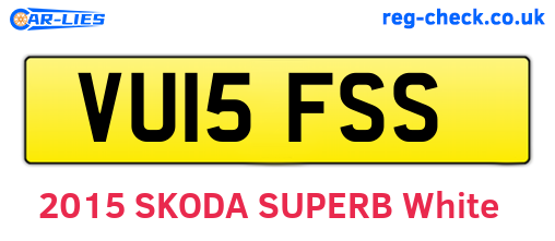 VU15FSS are the vehicle registration plates.