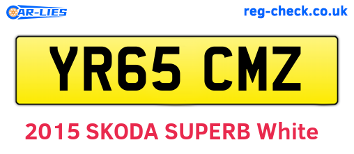YR65CMZ are the vehicle registration plates.